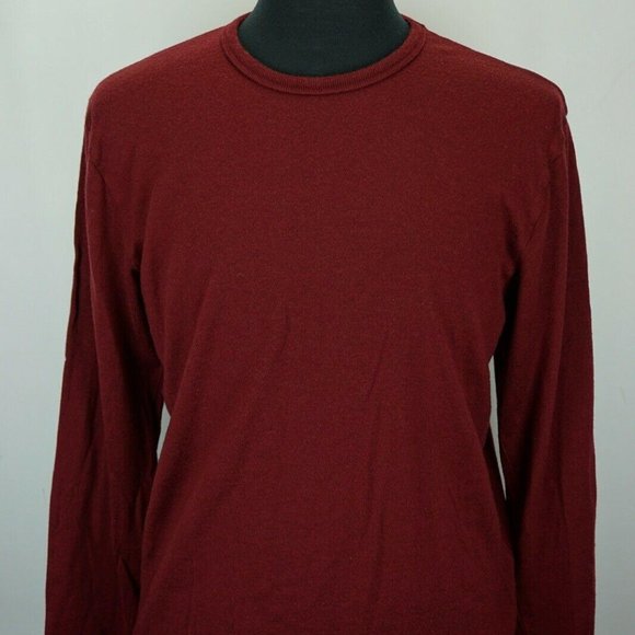 Sunspel Other - Sunspel Merlot Red 100% Wool Mens Crewneck Sweater